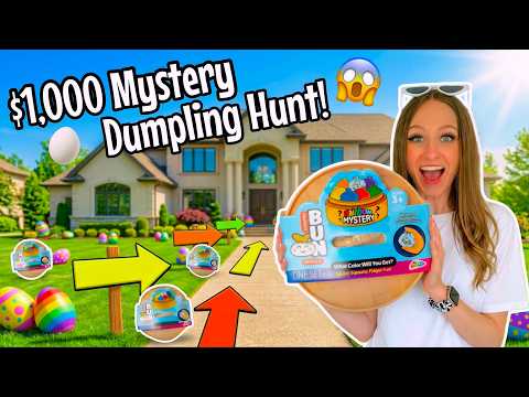 $1,000 VIRAL MYSTERY DUMPLING HUNT IN MY GIANT NEW EMPTY HOUSE CHALLENGE!!😱🥚✨(JACKPOT HAUL OMG!!😭) thumbnail