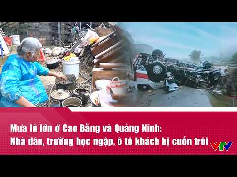 Mưa lũ lớn ở Cao Bằng và Quảng Ninh: Nhà dân, trường học ngập, ô tô khách bị cuốn trôi | VTV24 thumbnail