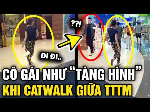 Quay clip ĐI CATWALK ở trung tâm thương mại, cô gái bất ngờ ĐƯỢC VIRAL vì chi tiết khác | Tin 3 Phút thumbnail