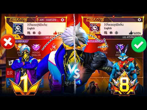 PRIME 1 VS PRIME 8 ? NOOB TO PRO ? GARENA FREE FIRE  thumbnail