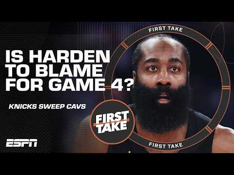 Stephen A. blames James Harden for the Cavs' Game 4 loss 😳 | First Take thumbnail