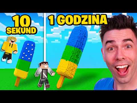10 SEKUND vs 1 GODZINA w ZBUDUJ LODA WOJANKA 🍦🍡 w Minecraft! thumbnail