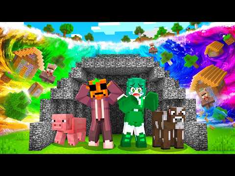 Construimos Un BUNKER Contra DESASTRE ARCOIRIS en Minecraft thumbnail
