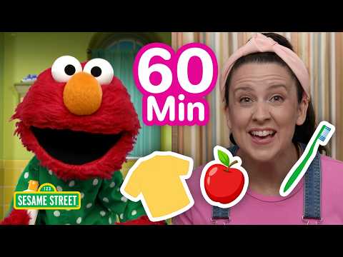 Daily Routines with Elmo, Ms. Rachel, and MORE!🪥👕🍎 | 1 Hour | Sesame Street thumbnail