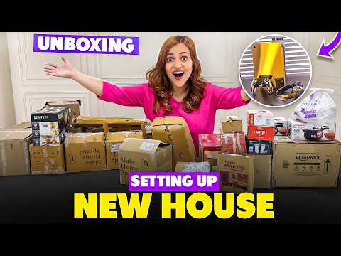 Setting up our NEW HOUSE (Unboxing 100 parcels) thumbnail