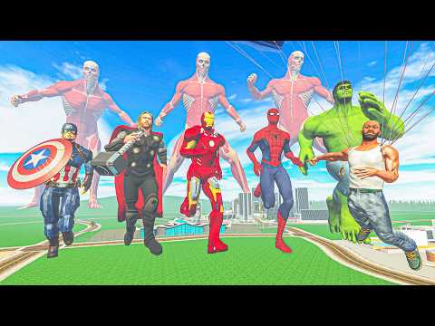 Giant Avengers Army Vs Colossal TItan Army - INDIAN BIKE DRIVING 3D thumbnail
