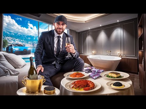 J’AI LOUÉ LA CHAMBRE D’HÔTEL LA PLUS CHÈRE DE MONACO 😱😨 !! 1.000 MÈTRES CARRÉS 💰💰!! thumbnail
