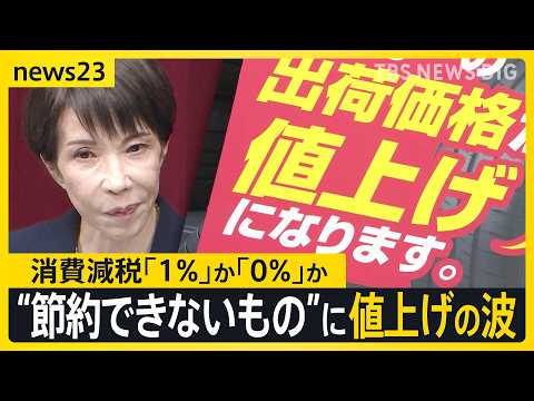 消費減税“1％案”有力に財源はどうする？「値上げは避けられない」6月からタイヤや食品906品目が値上げへ【news23】｜TBS NEWS DIG thumbnail