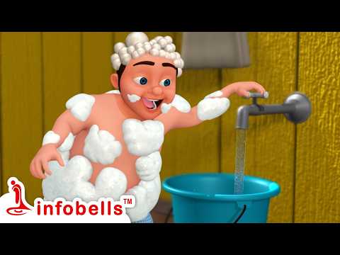 लालाजी नहाने गए - Lalaji Bathtime Song - Save Water | Hindi Rhymes for Children | Infobells #lalaji thumbnail