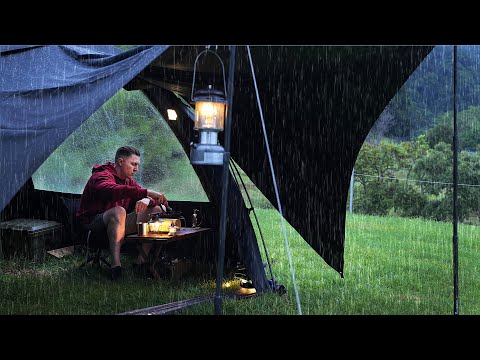 SOLO Camping in the RAIN [ RELAX, STUDY, SLEEP  | ASMR ] thumbnail