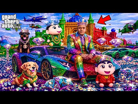 GTA 5 : Franklin & Shinchan Touch Anything Become Diamond Gold!? | GTA 5 Bangla Gameplay thumbnail