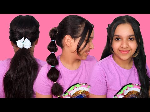 تسريحات شعر بسيطة وسهلة  ❤️ شفا Cute hairstyle thumbnail