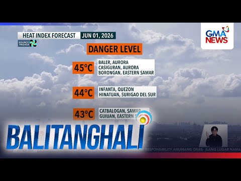 Heat index forecast (June 1, 2026) | Balitanghali thumbnail