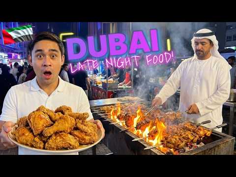 Dubai Street Food Tour at Night 🇦🇪 Dubai Food After Dark! thumbnail