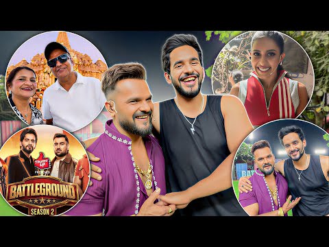 Hum pohonche Ram mandir & Abhishek Aur Khesari Lal Yadav ne ki Battleground set pe masti  thumbnail