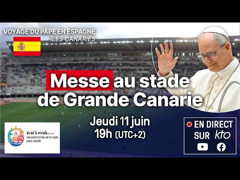 Messe présidée par le pape #LéonXIV au stade de Grande Canarie #PapeenEspagne thumbnail