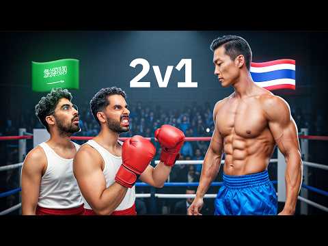 سعوديين ضد مقاتل محترف تايلندي 🥊🥲 thumbnail