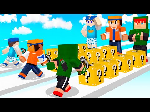FAMÍLIA ARQUEIRA NA CORRIDA DE LUCKY BLOCKS NO MINECRAFT!! thumbnail
