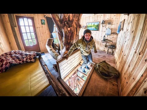 Дом на ДЕРЕВЕ ВСЁ - Завершение СТРОЙКИ. ЛЕСНАЯ КУХНЯ - Ребра в ЧУГУНЕ. Живу ОДИН В ЛЕСУ thumbnail