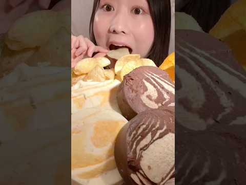 Pringles Chocolate Various Potato Chips🥔🍫プリングルスチョコ 色んなポテチ🥔🍫 #asmr mukbang #miyuasmr #咀嚼音 thumbnail