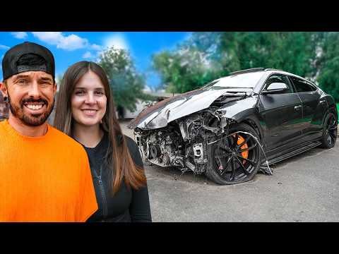 I BOUGHT A WRECKED LAMBORGHINI URUS FOR MY GIRLFRIEND thumbnail