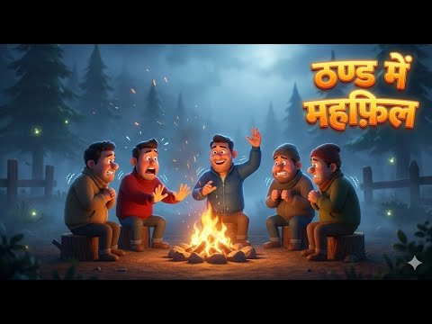 THAND ME MEHFIL (ठण्ड में महफ़िल ) MSG TOONS Comedy Funny Video thumbnail