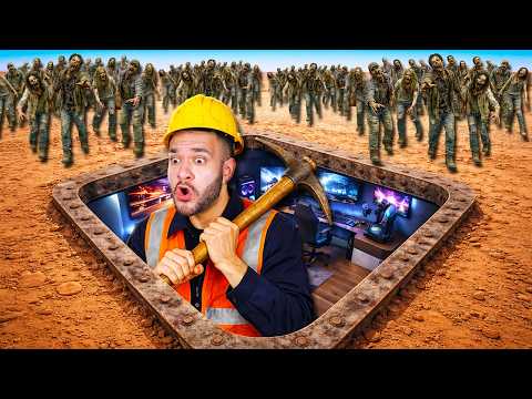24 HORAS CAVANDO um BUNKER pra SOBREVIVER aos ZUMBIS thumbnail