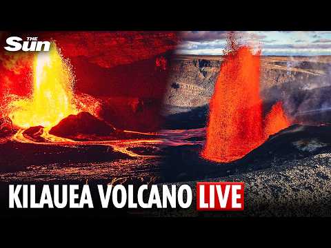 LIVE: Lava flows from the Kilauea volcano in Hawaii thumbnail