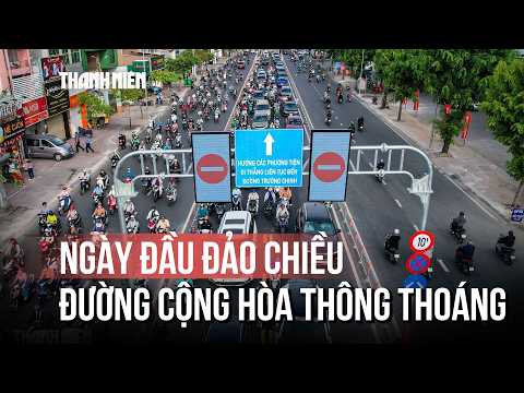 Ngày đầu triển khai làn đảo chiều: Hết cảnh ‘nhích từng mét’ trên đường Cộng Hòa thumbnail