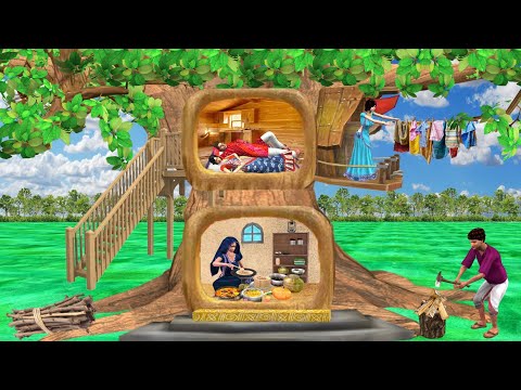 Giant Tree Two Story House Indian Jugaad Tree House Hindi Kahani Hindi Moral Stories Comedy Video thumbnail