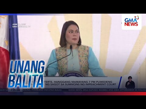 VPSD, hanggang mamayang 7pm puwedeng magsumite ng sagot sa summons... | Unang Hirit thumbnail