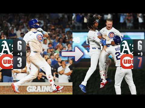 PCA = Pretty Clutch, Actually! 😮 Cubs score FOUR in the 9th as Pete Crow-Armstrong WALKS IT OFF! 🐻 thumbnail