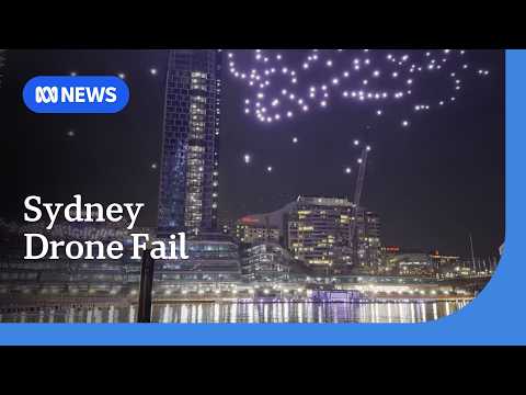 Drones fall out of the sky into Sydney Harbour during Vivid show | ABC NEWS thumbnail