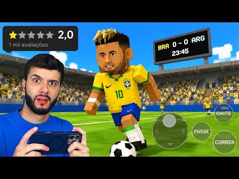 TESTEI OS JOGOS DE FUTEBOL COM 0 BAIXADOS DA PLAY STORE! 😳⚽️ thumbnail