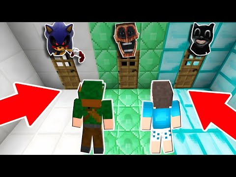 NÃO ESCOLHA A PORTA ERRADA DE TERROR NO MINECRAFT!! (Cartoon Cat, Sonic.Exe, Mímico) thumbnail