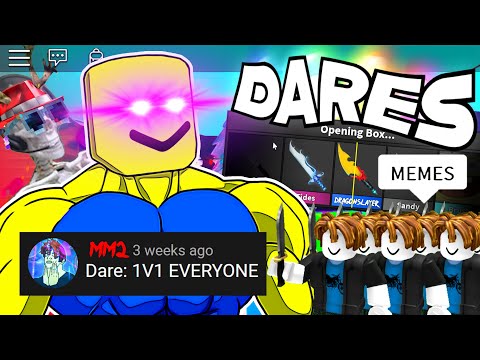 ROBLOX Murder Mystery 2 DARES Funny Moments (MEMES) thumbnail
