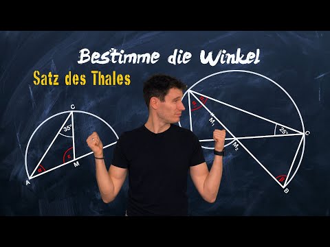 Satz des Thales - Winkel bestimmen | Anwendung - einfach erklärt thumbnail