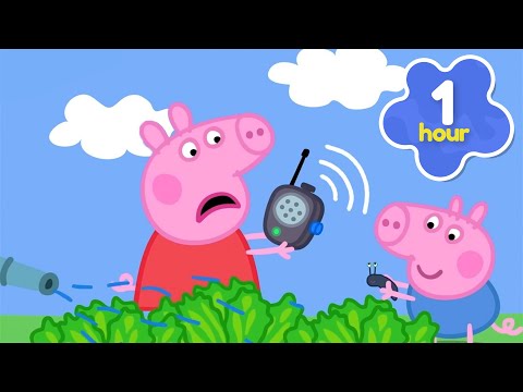 Peppa and George Play with WALKIE TALKIES 🛜 Peppa Pig Full Episodes | 1 Hour of Kids Cartoons thumbnail