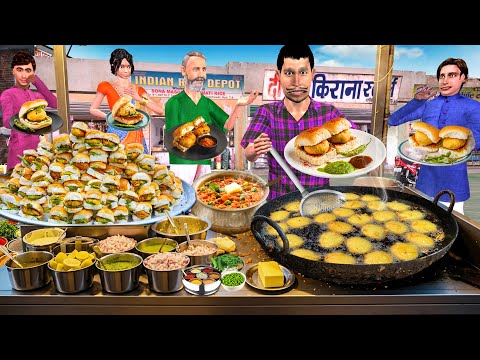 CID Vada Pav Wala Famous Street Food Vada Pav Hindi Kahaniya Moral Stories Comedy Video thumbnail