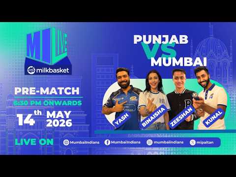 MI LIVE Delivered by Milkbasket | Punjab vs Mumbai | Pre-Show ft. Zeeshan Quraishi thumbnail