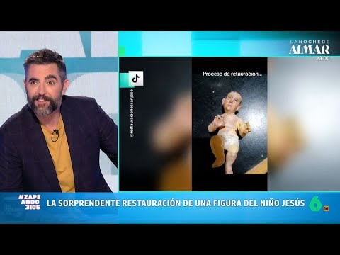 Dani Mateo, al ver cómo han restaurado una figura de Jesús: "¿Por qué es Rodrigo Rato?" - Zapeando thumbnail