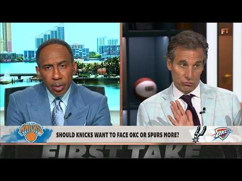 Stephen A. thinks the Knicks should WANT to face the Spurs 😳 | First Take thumbnail