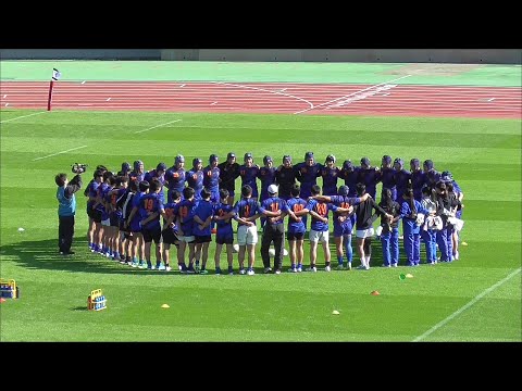 長崎北陽台　ウォーミングアップ　第１０4回全国高校ラグビー大会長崎県決勝戦　長崎北陽台ＶＳ長崎南山　かきどまり陸上競技場　２０２4１１２３ thumbnail