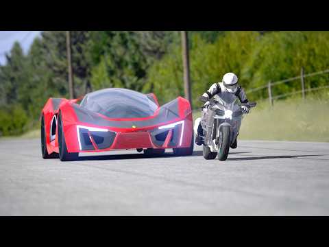 Kawasaki Ninja H2 vs Ferrari Achilleo Concept at Old SPA thumbnail