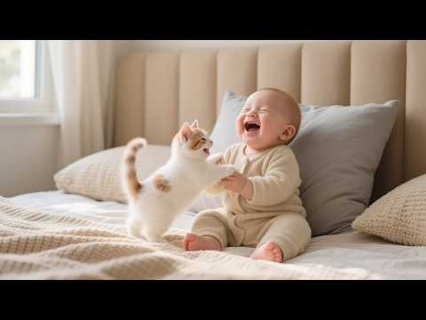 When Babies Can Talk to Cats ??? | Cutest Funny Cat Moments 2026 thumbnail