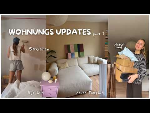 WOHNUNGS MAKEOVER VLOG - Wände Streichen, neue Vorhänge & Teppich, Vinted Haul und mehr thumbnail