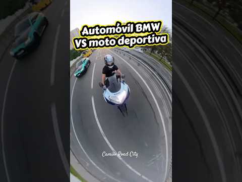 Automóvil BMW contra una Suzuki GsxR #moto #automobile #suzuki #race #bmw thumbnail