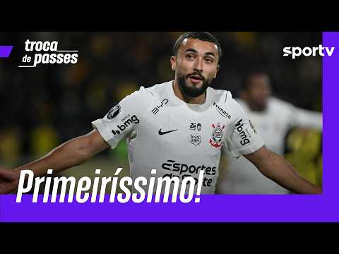 CORINTHIANS EMPATA COM O PEÑAROL NO URUGUAI E GARANTE LIDERANÇA DO GRUPO | TROCA DE PASSES | sportv thumbnail