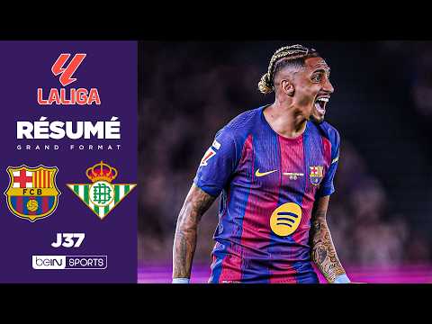 Résumé : RAPHINHA en feu, LEWANDOWSKI en larmes, le BARÇA en mode record au CAMP NOU face au BETIS ! thumbnail