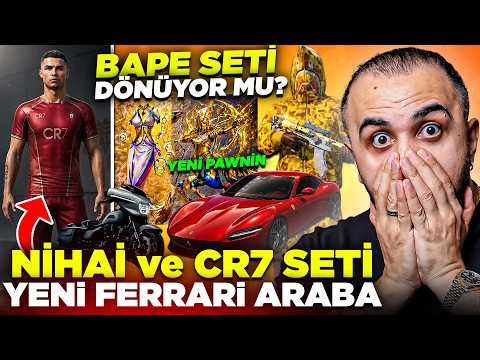 YENİ RONALDO SETİ VE FERRARİ ARABA 😱 (BAPE SETİ GELİYOR MU?) NİHAİ SET VE ÖDÜL YOLU | PUBG Mobile thumbnail